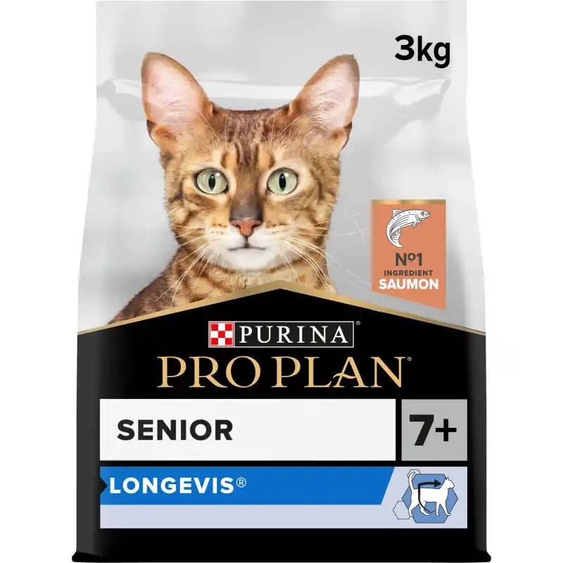 Acheter En Ligne CROQUETTES CHAT PRO PLAN ORIGINAL SENIOR – LONGEVIS – RICHE EN SAUMON – 3KG
