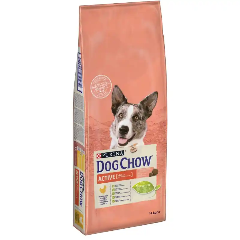 Livraison Express CROQUETTES CHIEN DOG CHOW CHIEN ACTIVE POULET – 14 KG