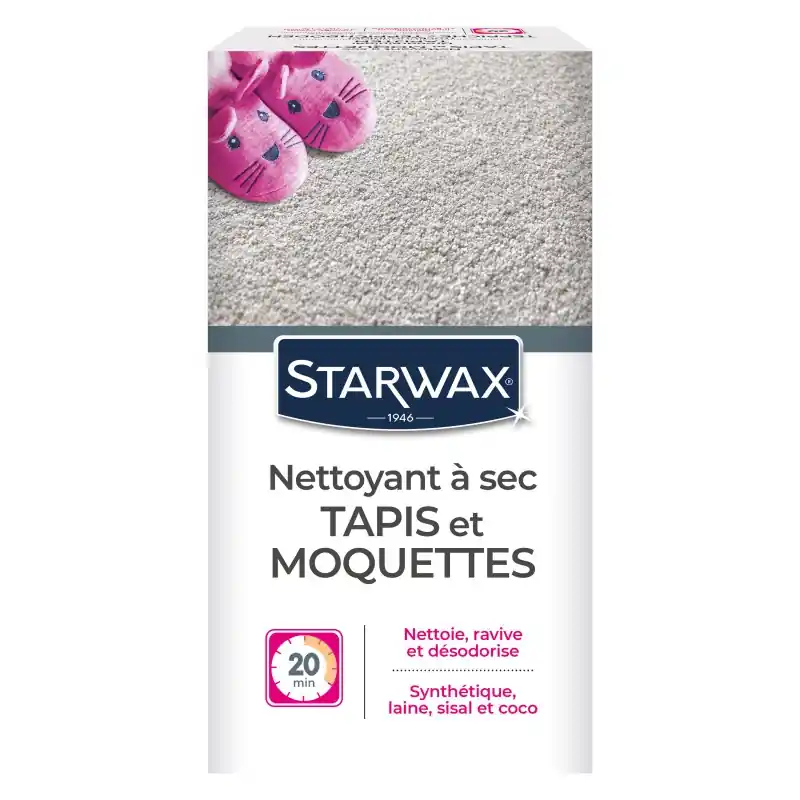 Promotion NETTOYANT A SEC MOQUETTES/TAPIS 500G – STARWAX