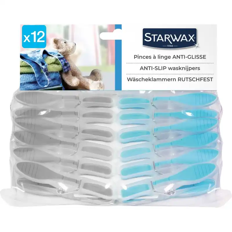 Meilleur Choix PINCES A LINGE X12 ANTIGLISSE – STARWAX