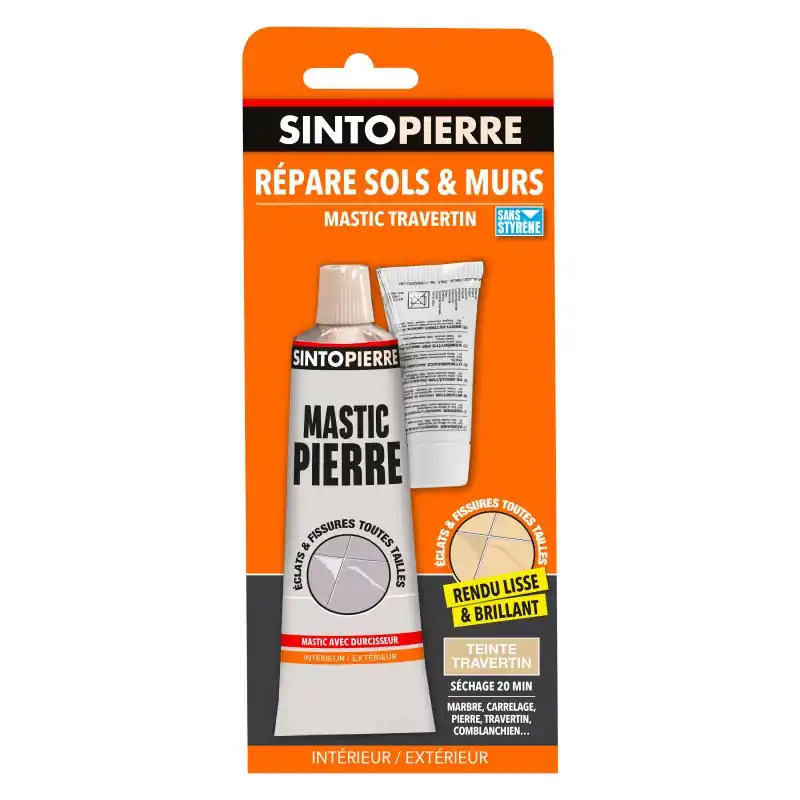 MASTIC DE REPARATION BEIGE TRAVERTIN TUBE 100G – SINTOPIERRE Prix Choc