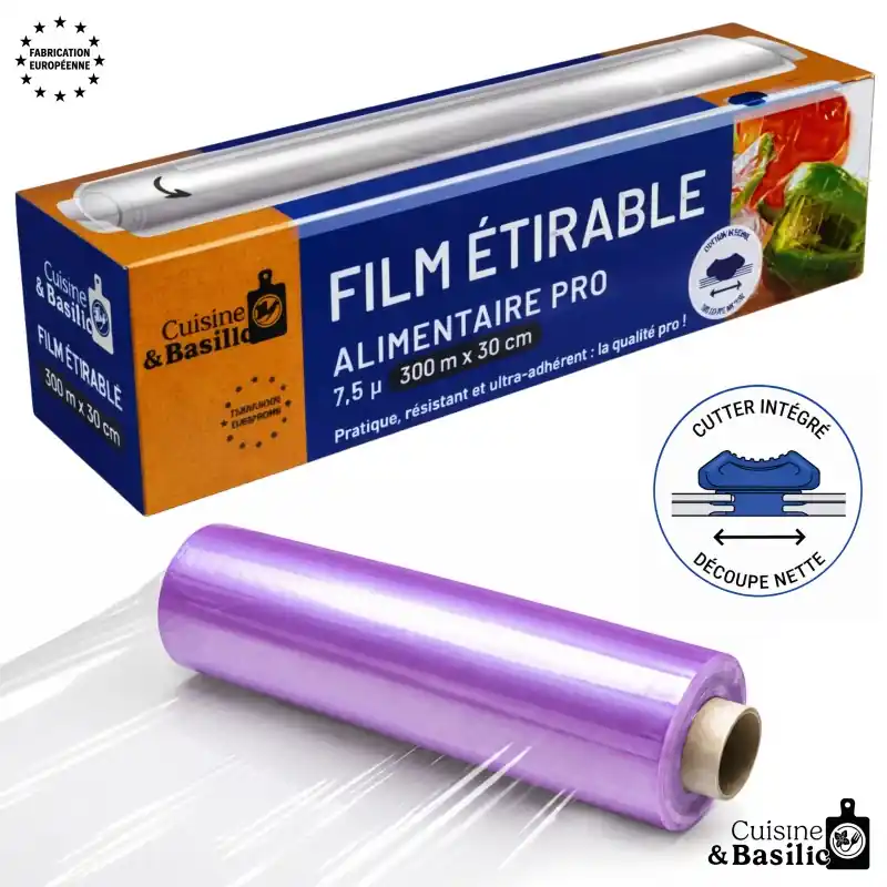 Vente Directe FILM ÉTIRABLE ALIMENTAIRE PRO AVEC ZIP