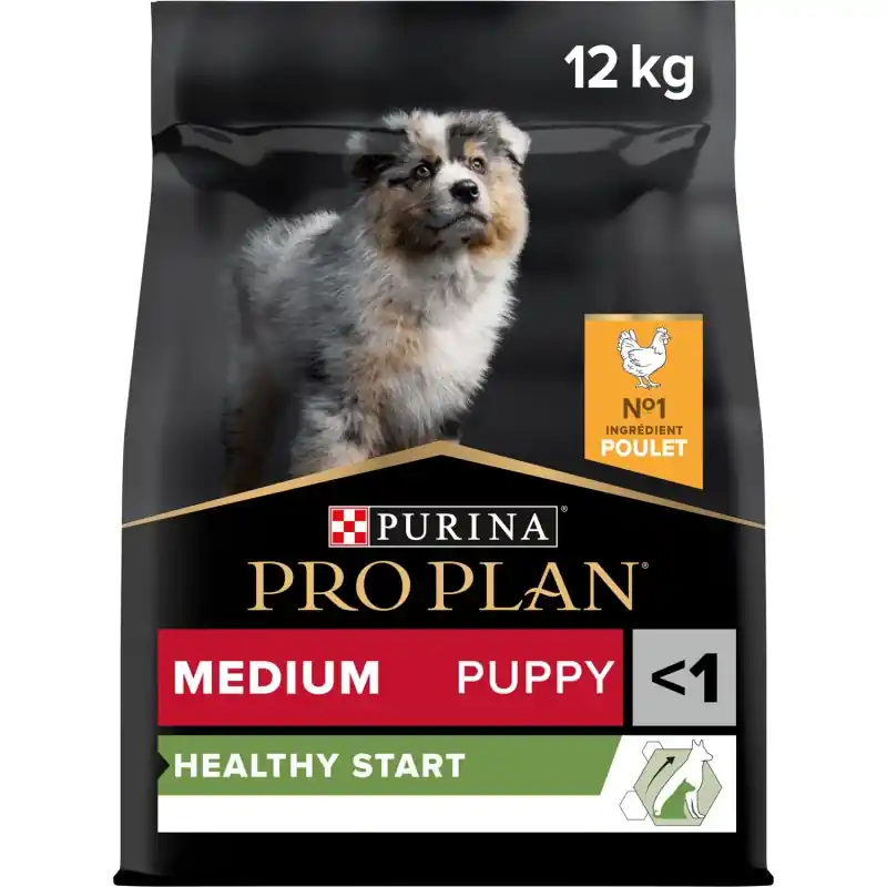 Nouvel Arrivage CROQUETTES CHIOT MEDIUM PUPPY RICHE EN POULET 12 KG - PRO PLAN
