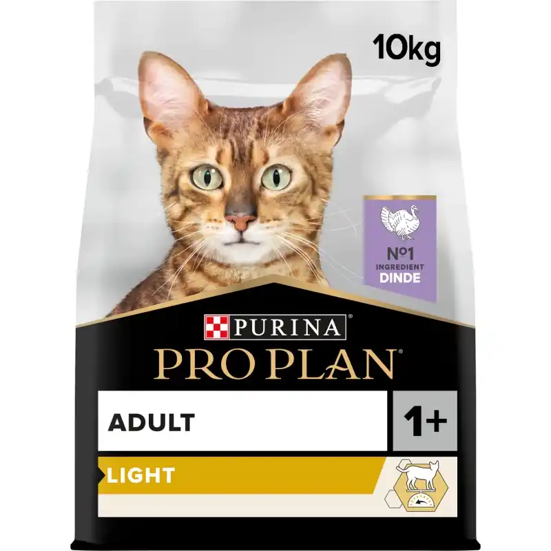 Achat Immédiat CROQUETTES CHAT PRO PLAN LIGHT ADULT – OPTILIGHT – RICHE EN DINDE – 10KG