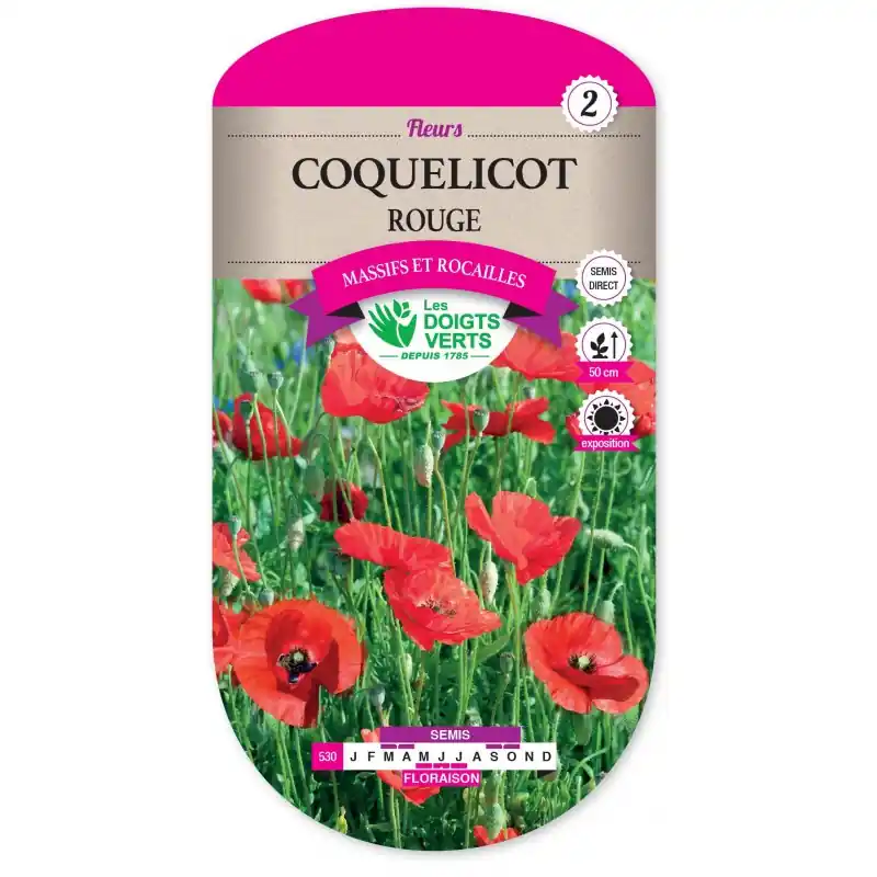 Offre Exclusive COQUELICOT ROUGE - CATÉGORIE 2 - LES DOIGTS VERTS
