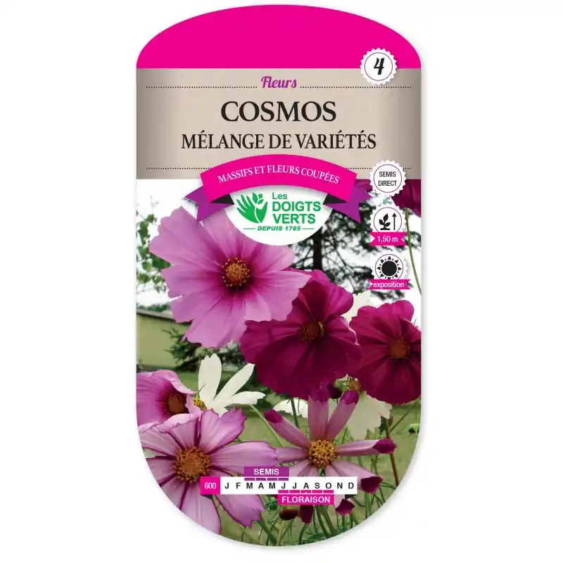 COSMOS MÉLANGE DE VARIÉTÉS - CATÉGORIE 4 - LES DOIGTS VERTS Produit De Marque