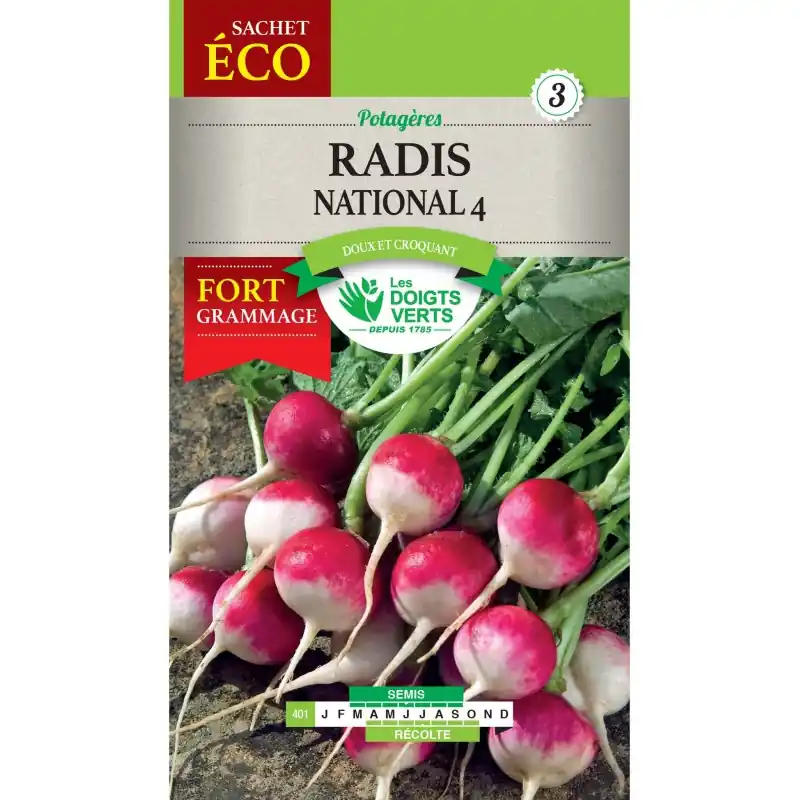 RADIS NATIONAL 4 - SACHET ÉCO - CATÉGORIE 3 - LES DOIGTS VERTS Prix Promo