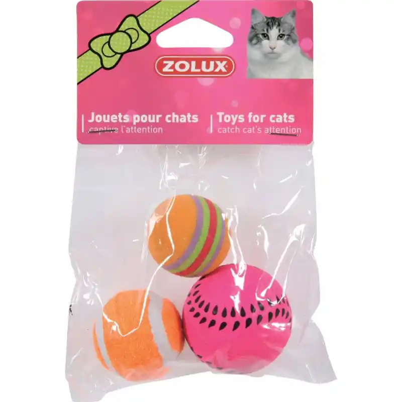 JOUET CHAT 3 BALLES MELEES 4 CM – ZOLUX Offre Exclusive