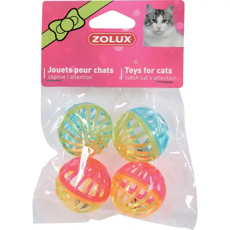 Populaire JOUET CHAT 4 SPHERE GRELOT 4CM