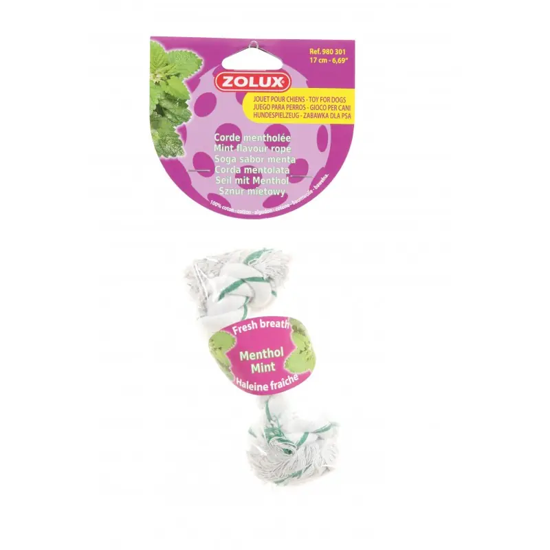 JOUET CORDE COTON MENTHOLE 17C Nouveauté